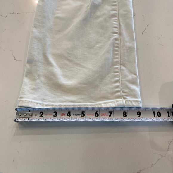 Hudson Rosalie Wide Leg Jeans White Distressed Size 25 - Picture 12 of 13